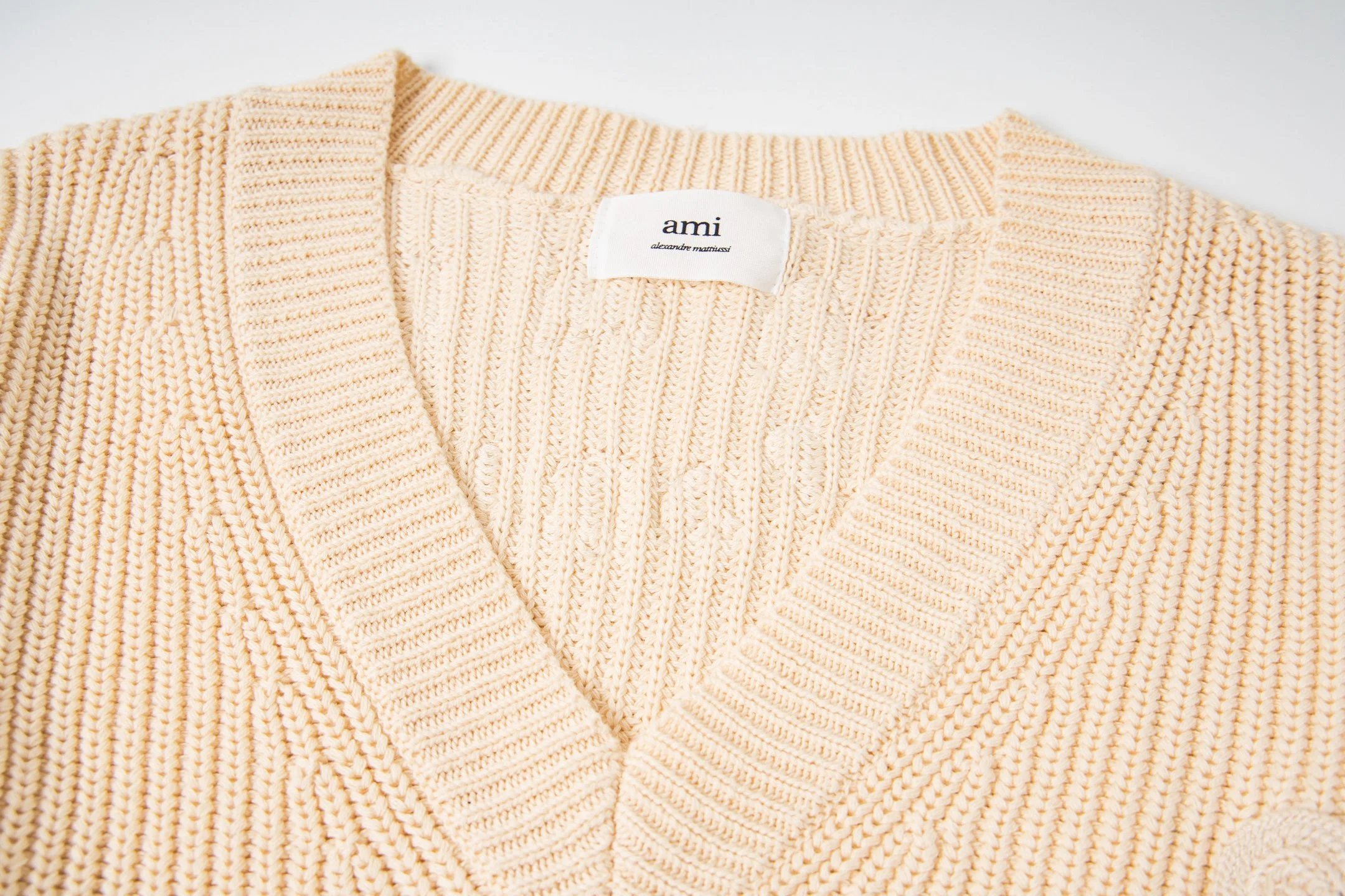 AMI Paris Knitwear V-Neck de Cœur Knit Sweater image 11