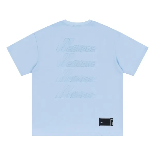 Design Hell Done Repeat Logo Light Blue T-Shirt T-Shirts - 1