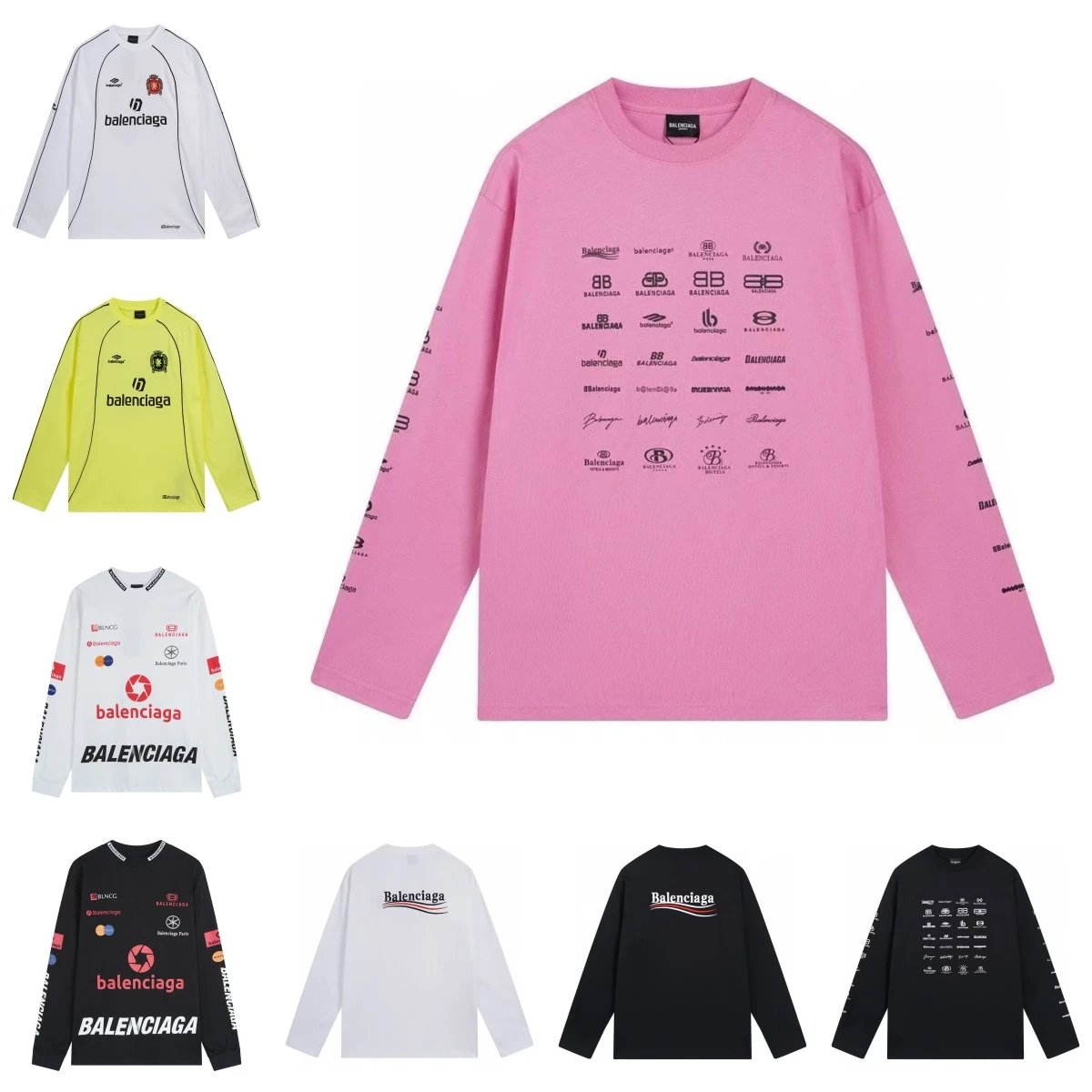 Balenciaga Pink Long Sleeve T-Shirt
