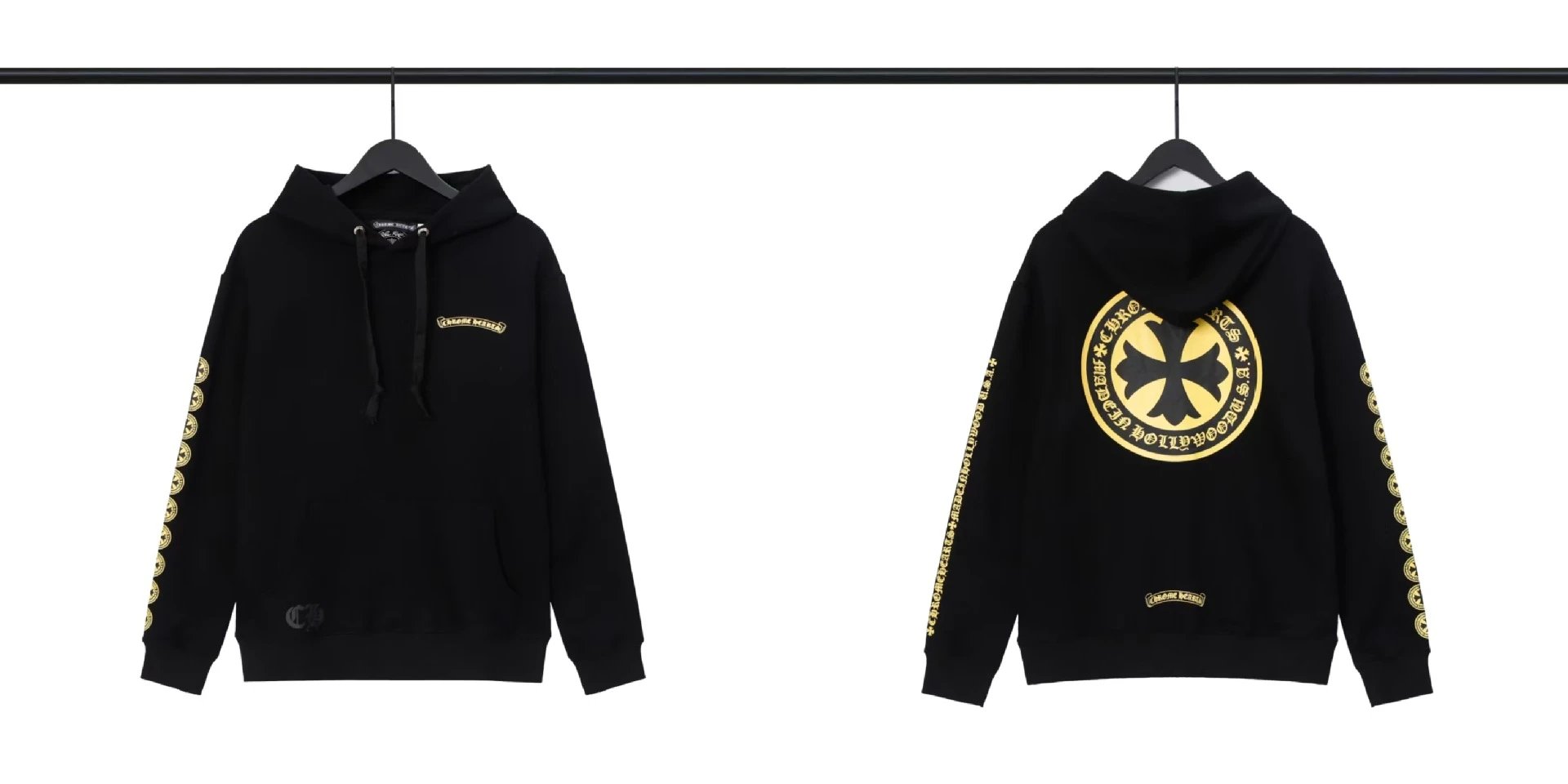 Chrome Hearts Hoodies & Sweatshirts Pullover Hoodie with Cross Graphics — BB-022