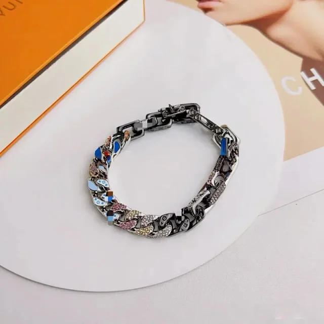 Unbranded Jewelry Multicolor enamel chunky chain bracelet product detail image 19