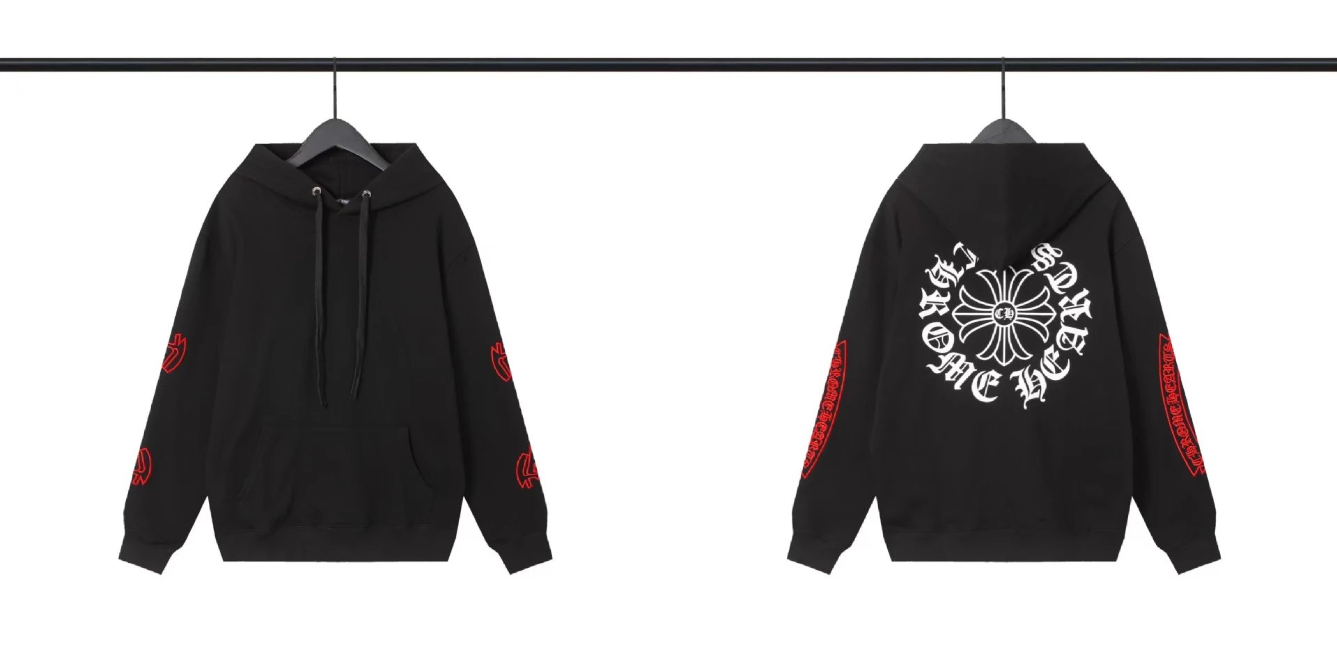 Chrome Hearts Hoodies & Sweatshirts Pullover Hoodie with Cross Graphics — BB-012