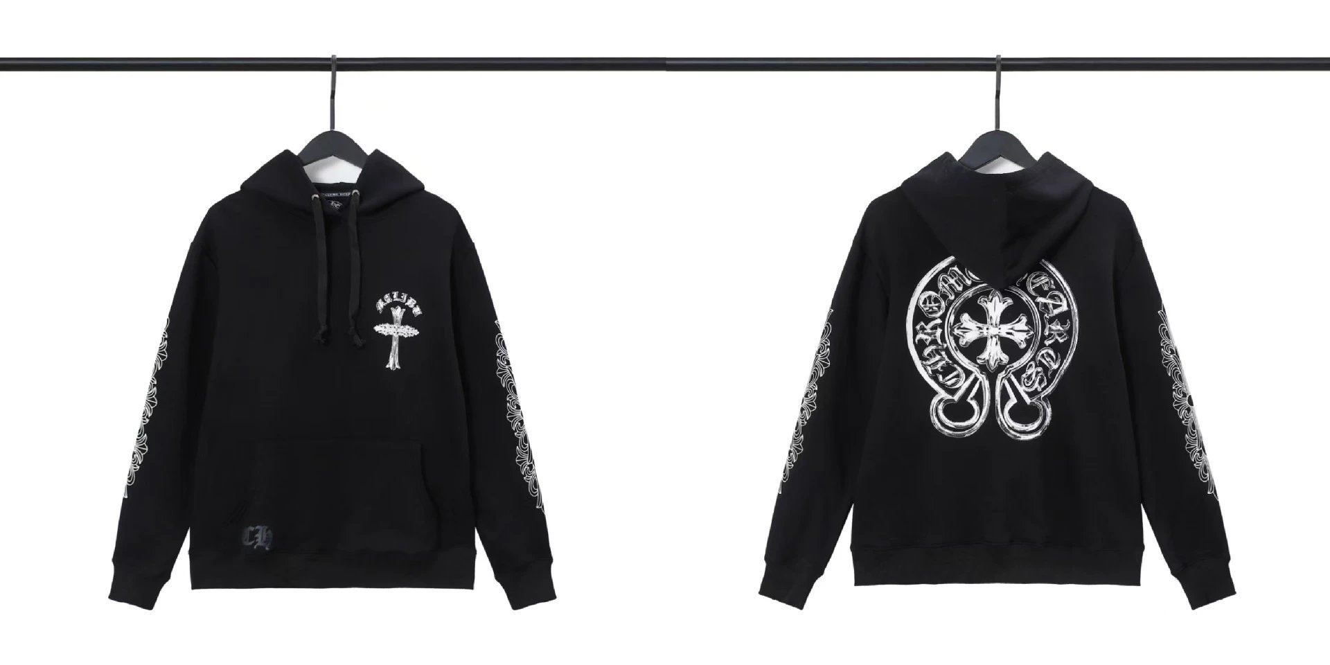 Chrome Hearts Hoodies & Sweatshirts Pullover Hoodie with Cross Graphics — BB-030