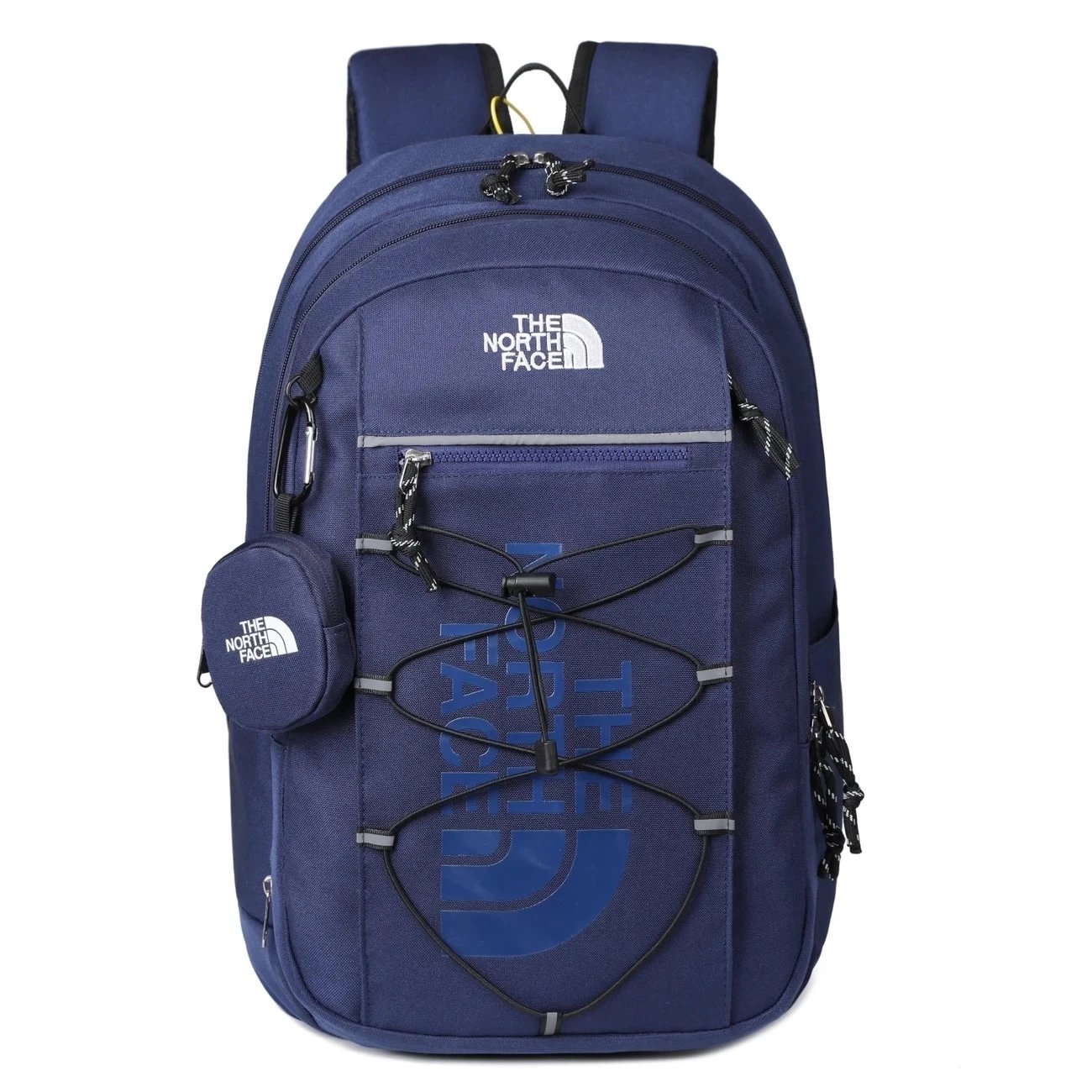 The North Face Backpacks Logo Print Backpack with Front Zip Pocket and Side Mesh Pockets — DD-018