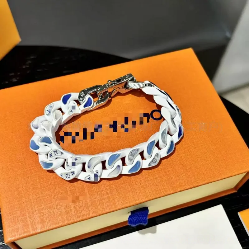 Unbranded Jewelry Multicolor enamel chunky chain bracelet — LVSL023