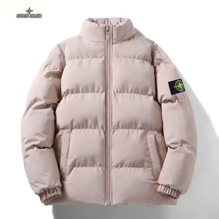 Stone Island Down Jackets Stand-collar quilted puffer jacket with sleeve compass patch image 14