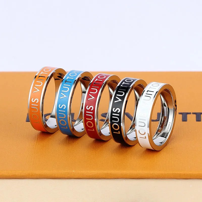 Louis Vuitton Jewelry Enamel Logo Band Ring image 6