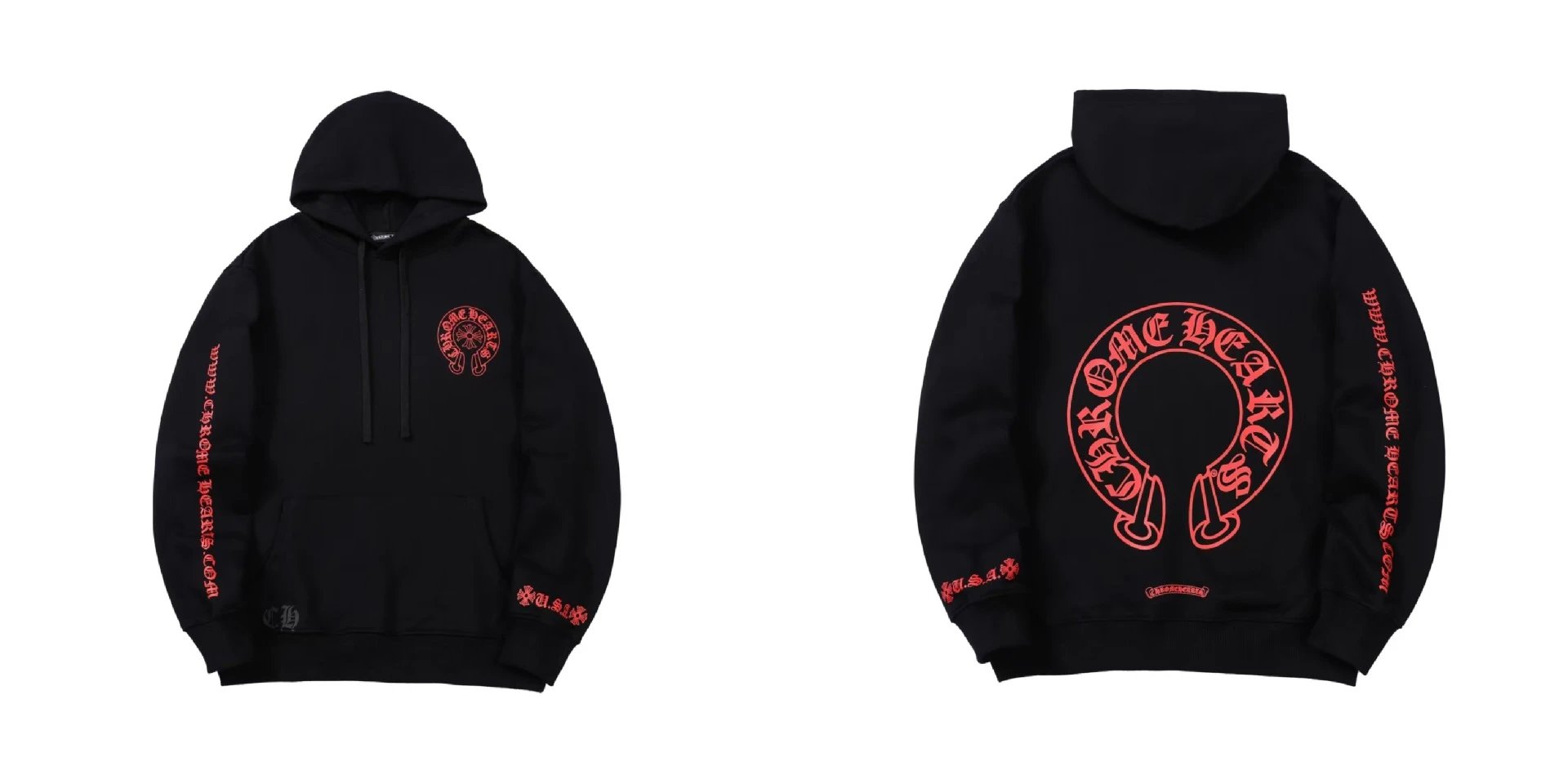 Chrome Hearts Hoodies & Sweatshirts Pullover Hoodie with Cross Graphics — BB-019