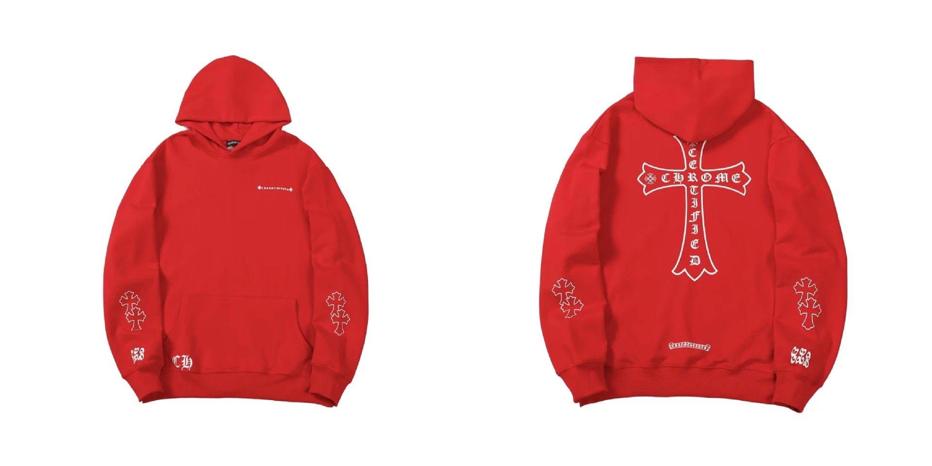 Chrome Hearts Hoodies & Sweatshirts Pullover Hoodie with Cross Graphics — BB-029