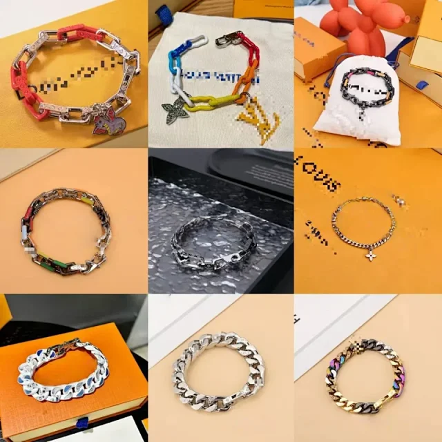 Unbranded Jewelry Multicolor enamel chunky chain bracelet product detail image 3