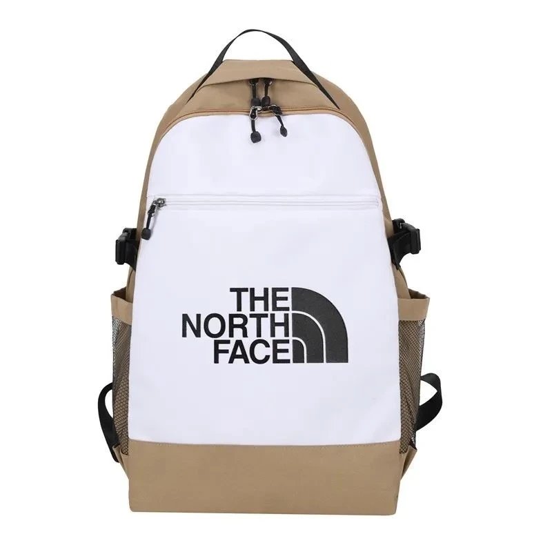 The North Face Backpacks Logo Print Backpack with Front Zip Pocket and Side Mesh Pockets — DD-002