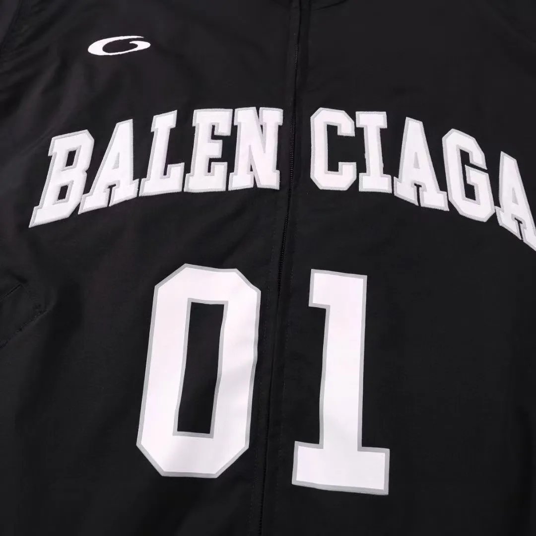 Balenciaga 01 Windbreaker Blue Outerwear - 6