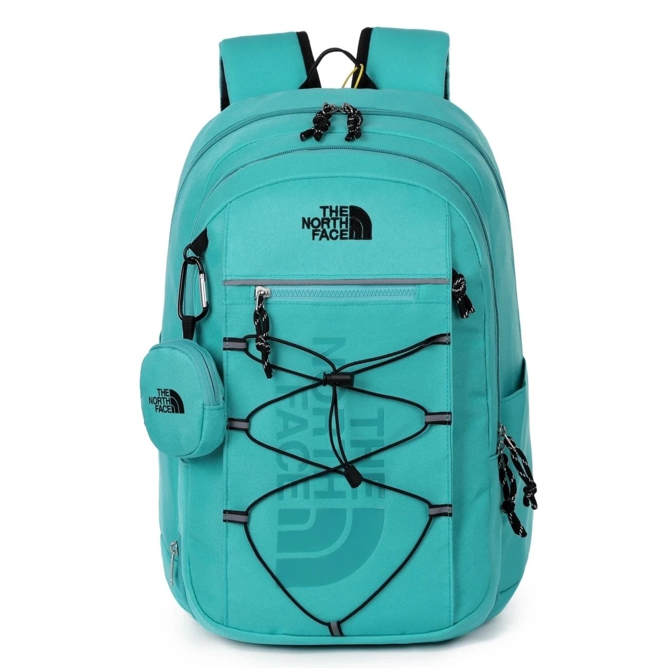 The North Face Backpacks Logo Print Backpack with Front Zip Pocket and Side Mesh Pockets — DD-016