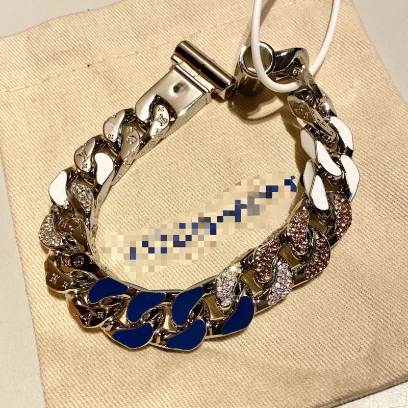 Unbranded Jewelry Multicolor enamel chunky chain bracelet — LVSL038