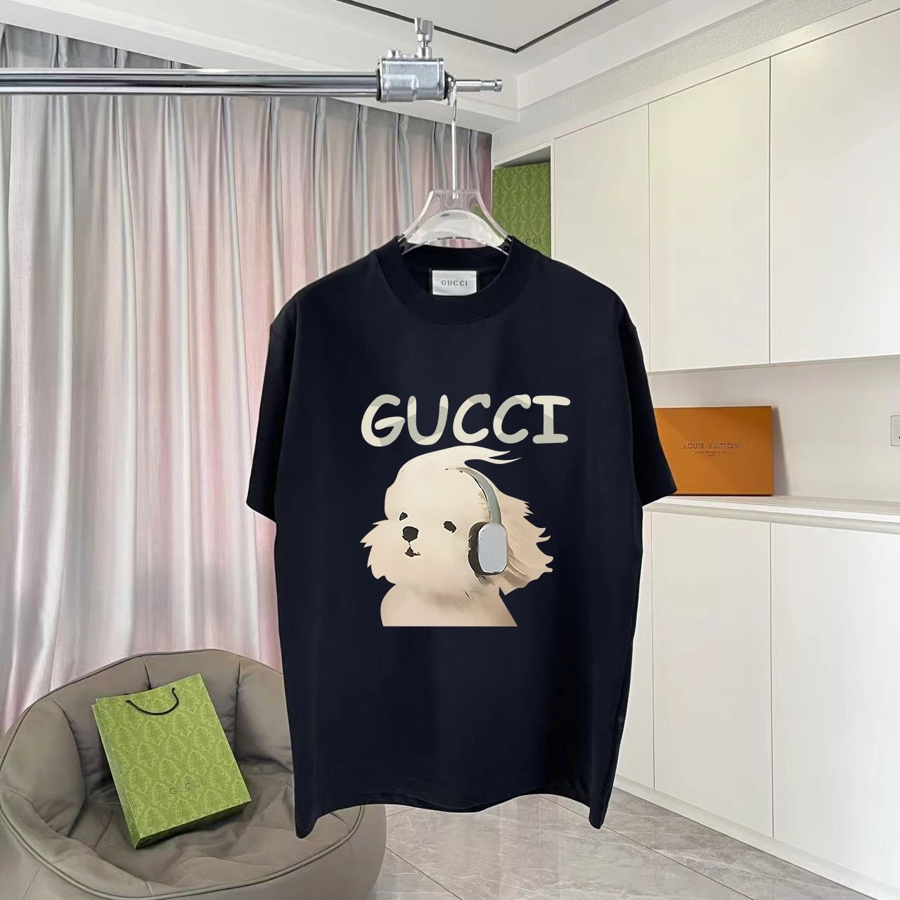 Gucci T-Shirts Oversized graphic-print crewneck — TS-002