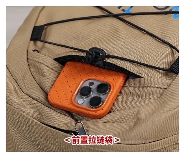 The North Face Backpacks Logo Print Backpack with Front Zip Pocket and Side Mesh Pockets image 8