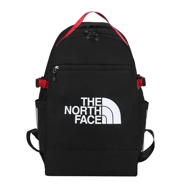The North Face Backpacks Logo Print Backpack with Front Zip Pocket and Side Mesh Pockets — DD-004