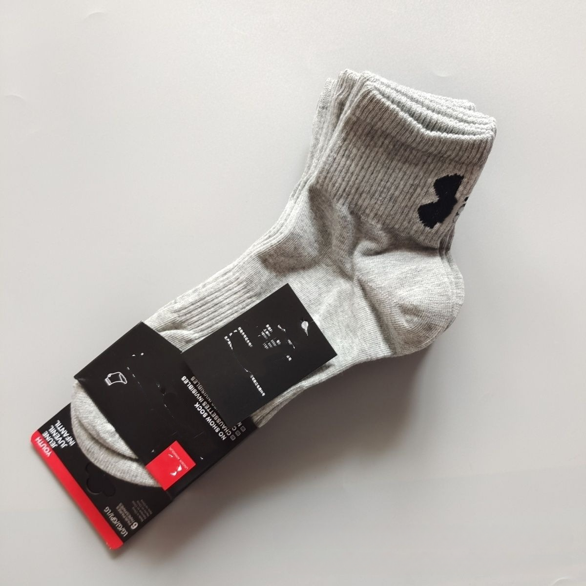 On Socks Ribbed Crew — Andma medium tube gray (6 pairs)