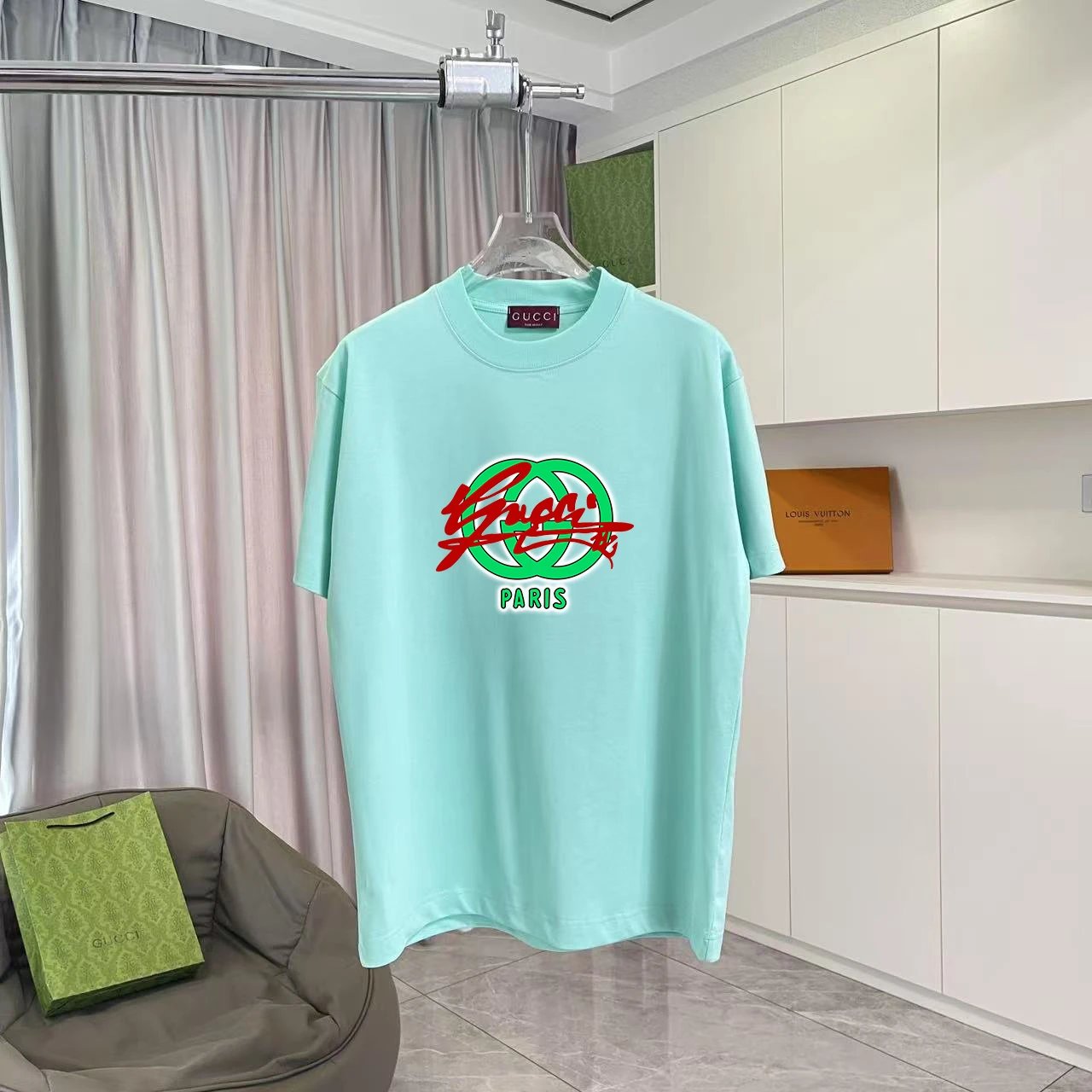 Gucci T-Shirts Oversized graphic-print crewneck — TS-025