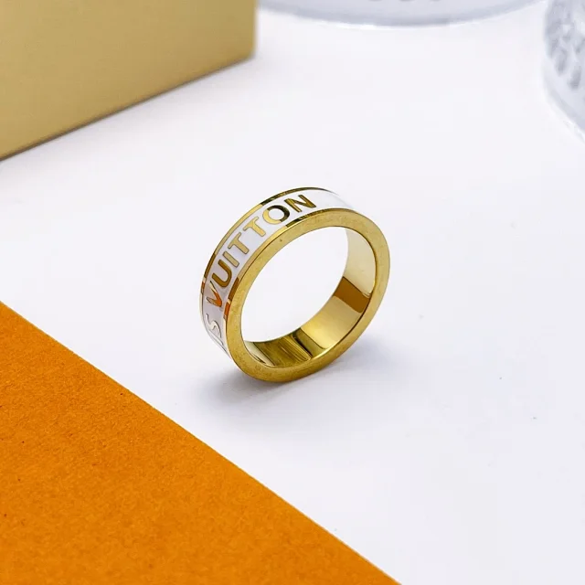Louis Vuitton Jewelry Enamel Logo Band Ring product detail image 6