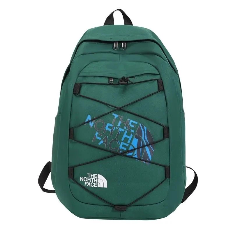 The North Face Backpacks Logo Print Backpack with Front Zip Pocket and Side Mesh Pockets — DD-009