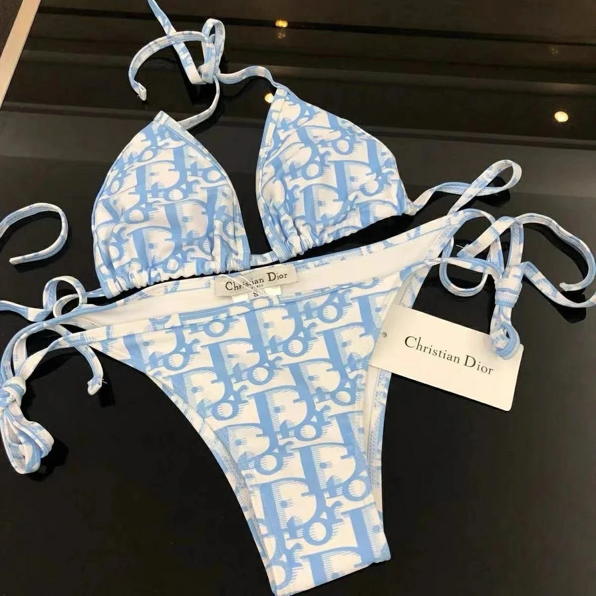 Fendi Swimwear Triangle Bikini Set with FF Motif — TH-038