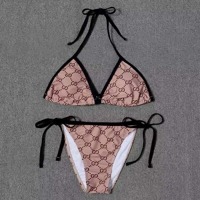 Fendi Swimwear Triangle Bikini Set with FF Motif — TH-026