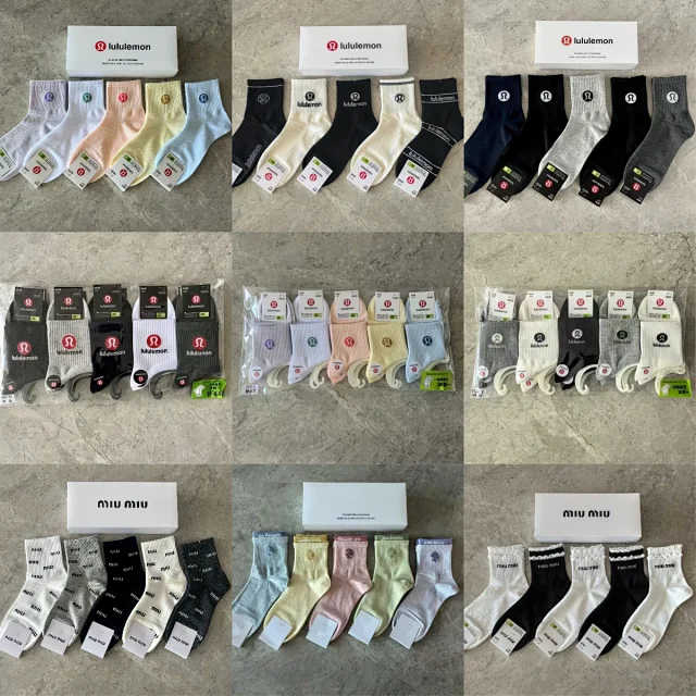 lululemon Socks Logo Crew Multipack product detail image 1