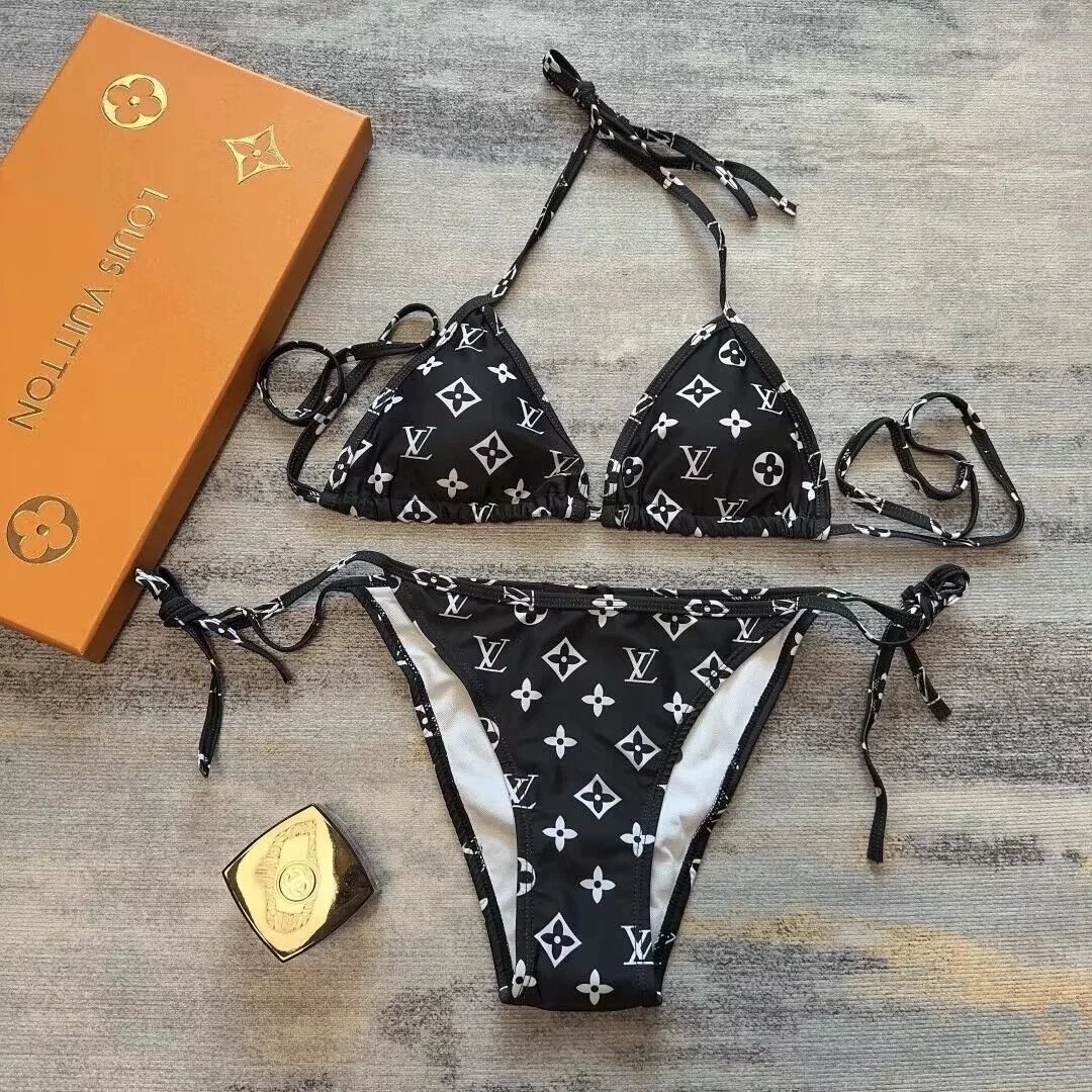 Fendi Swimwear Triangle Bikini Set with FF Motif — TH-011