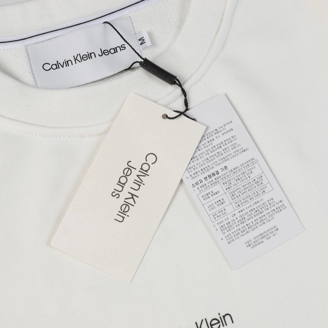 Calvin Klein Monogram Logo Black Crewneck Sweater - 36