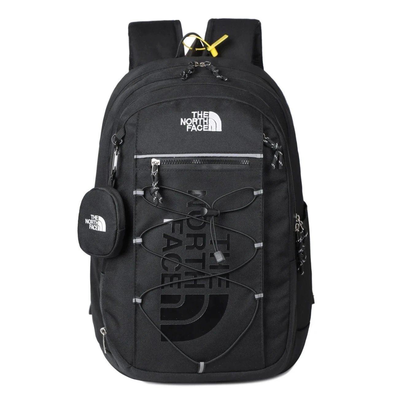 The North Face Backpacks Logo Print Backpack with Front Zip Pocket and Side Mesh Pockets — DD-021