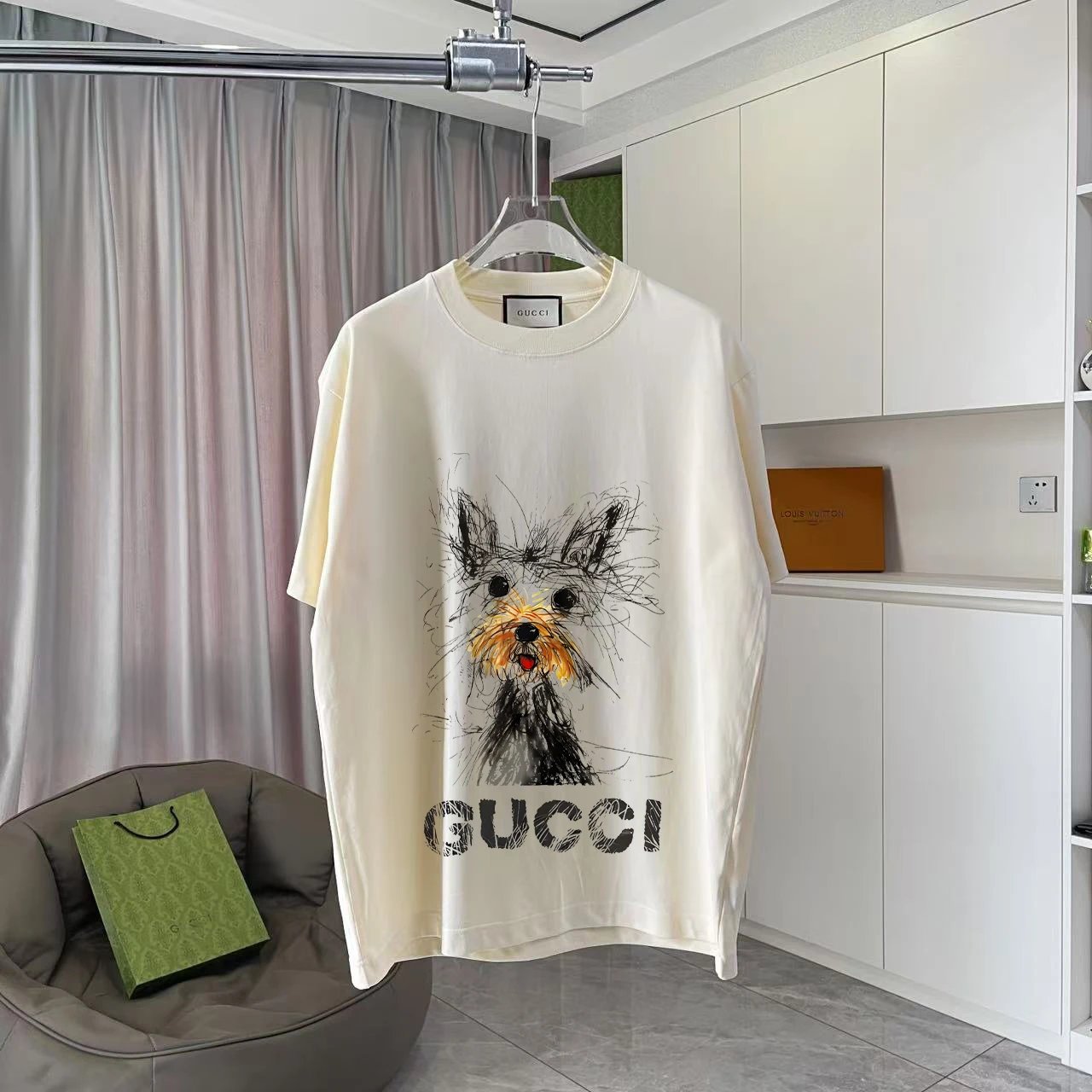Gucci T-Shirts Graphic-print crew-neck T-shirt — TS-014