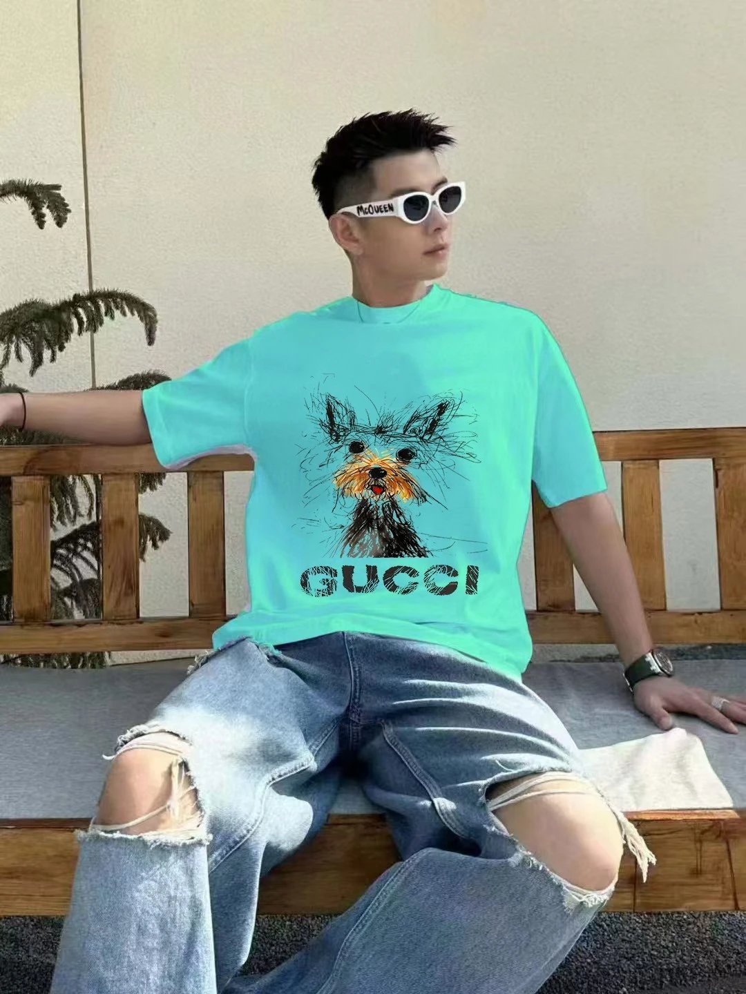 Gucci T-Shirts Graphic-print crew-neck T-shirt image 2