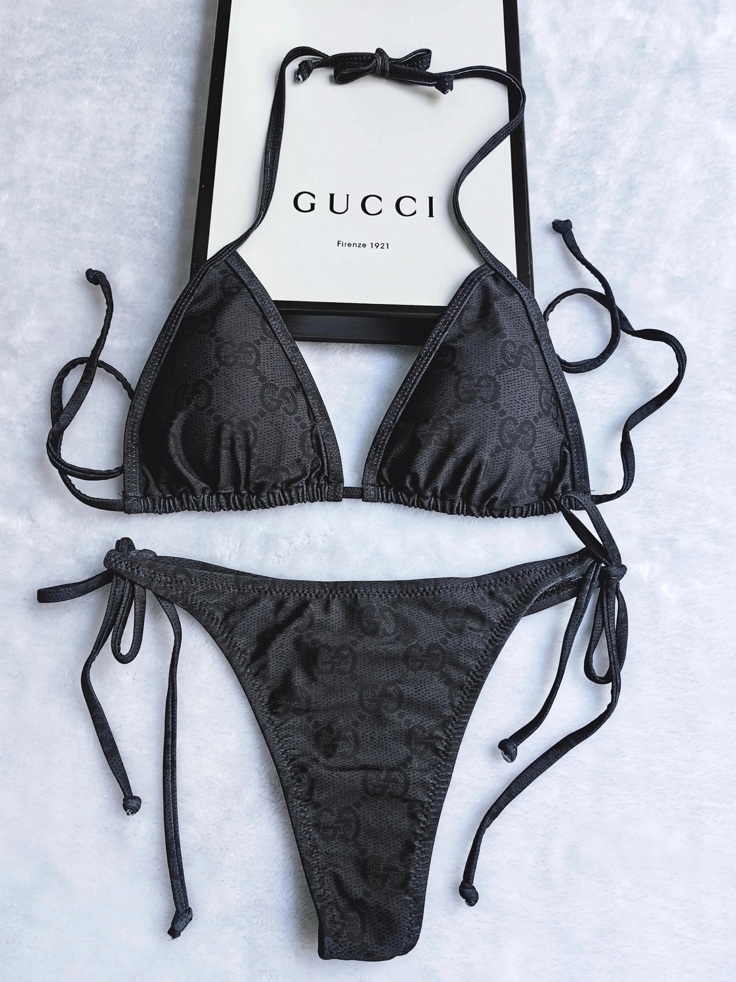 Fendi Swimwear Triangle Bikini Set with FF Motif — TH-031