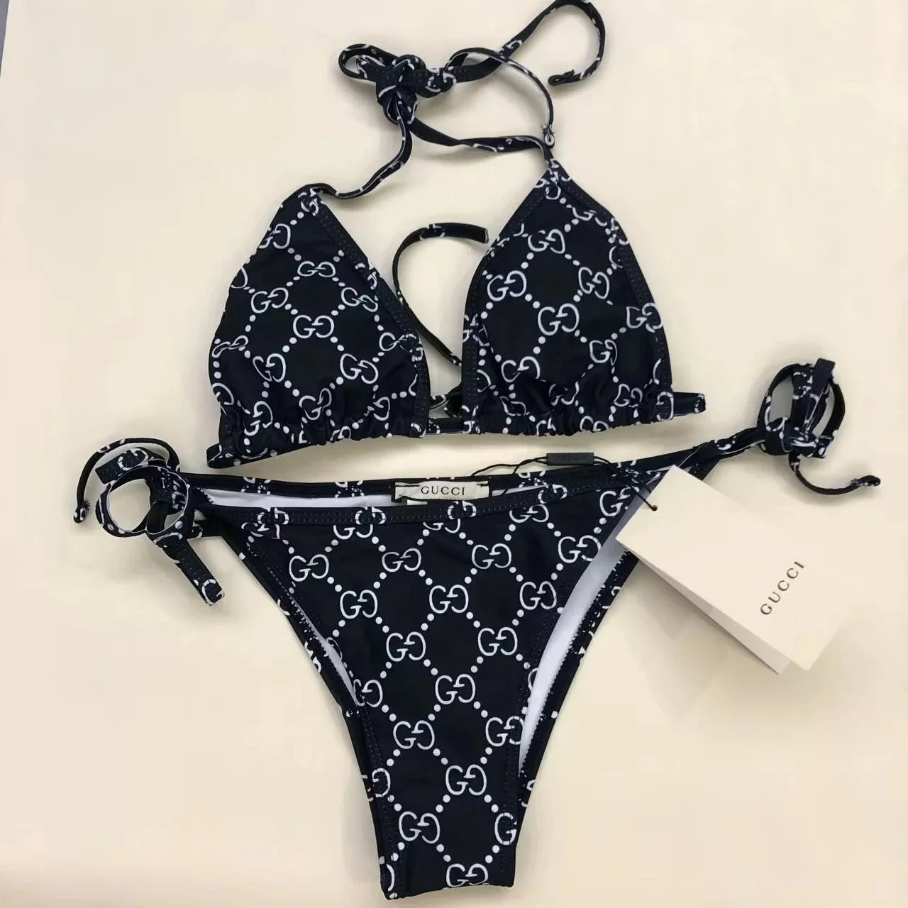 Fendi Swimwear Triangle Bikini Set with FF Motif — TH-037