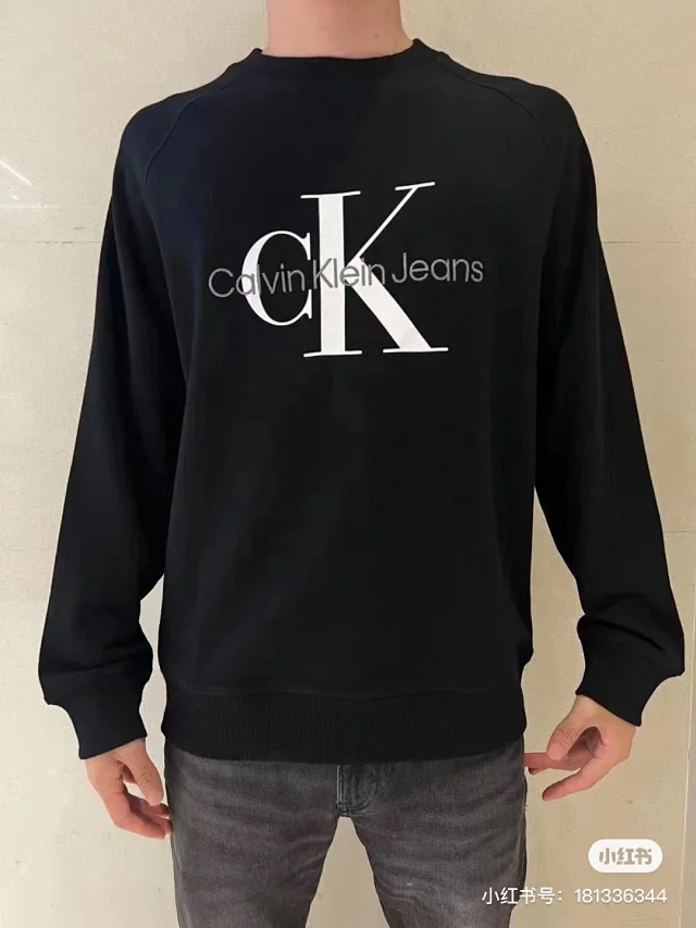 Calvin Klein Hoodies & Sweatshirts Crewneck sweatshirt with oversized CK and Jeans logo print product detail image 4