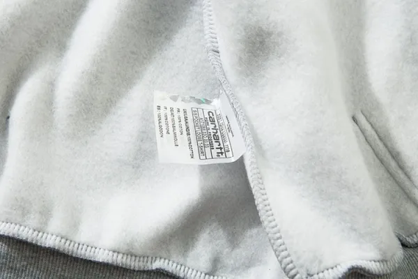 Carhartt WIP Script Logo Zip-Up Hoodie Gray - 6