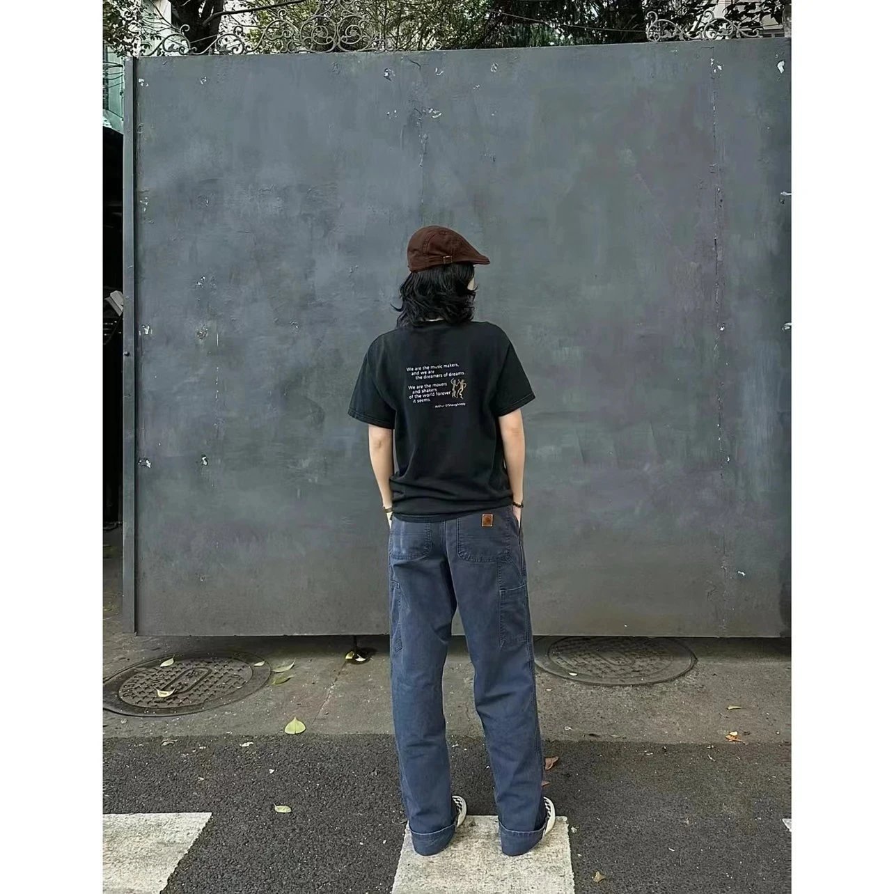 Carhartt Work In Progress Double Knee Carpenter Jeans Navy - 4