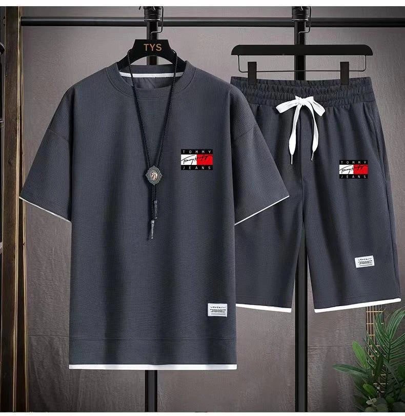 Tommy Hilfiger Matching Sets Short-Sleeve T-Shirt and Drawstring Shorts Set — BB-007