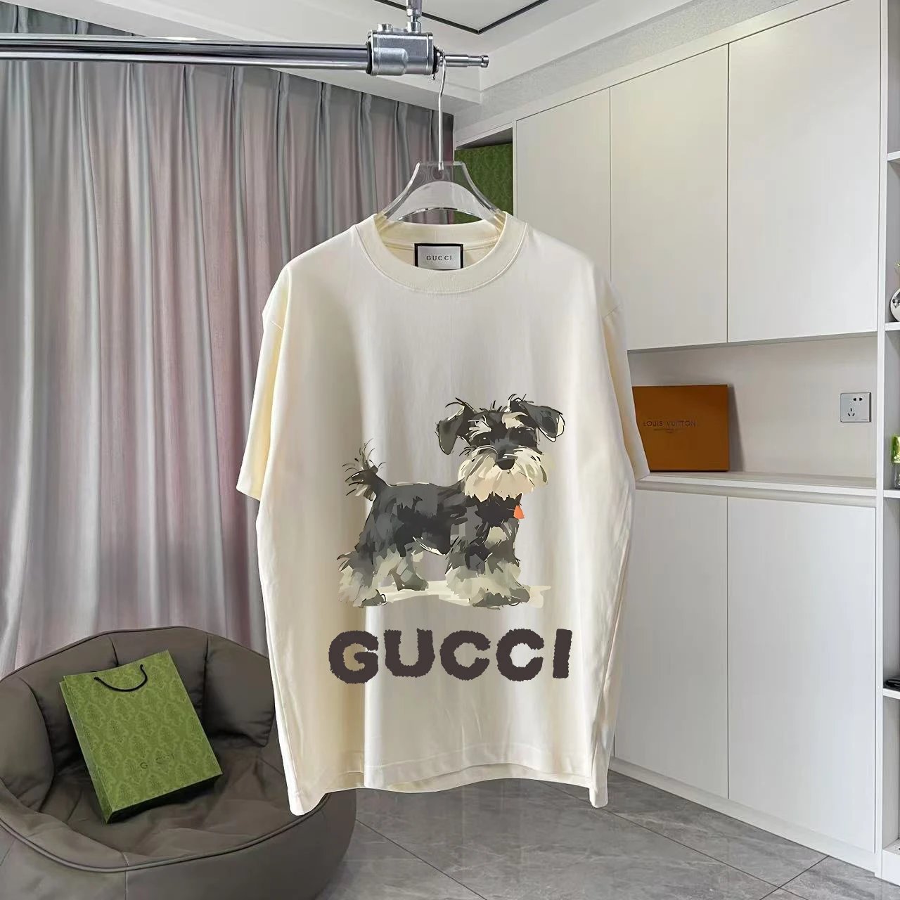 Gucci T-Shirts Graphic-print crew-neck T-shirt — TS-006