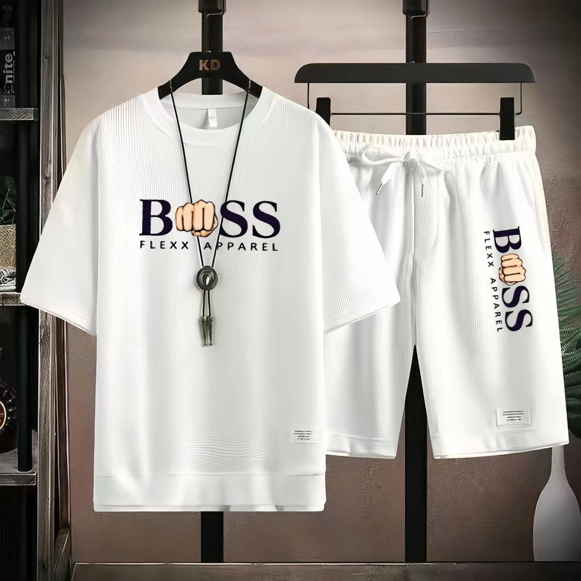 Tommy Hilfiger Matching Sets Short-Sleeve T-Shirt and Drawstring Shorts Set — BB-021