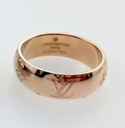 Louis Vuitton Jewelry Enamel Logo Band Ring — JTL-008