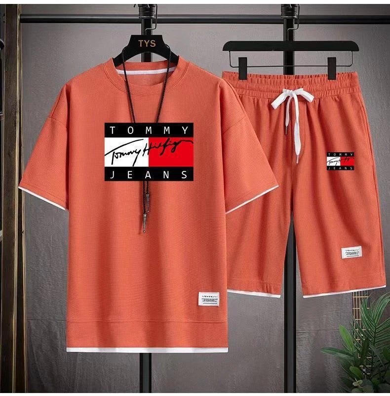 Tommy Hilfiger Matching Sets Short-Sleeve T-Shirt and Drawstring Shorts Set — BB-015
