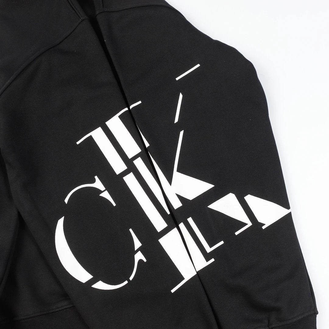 Calvin Klein Monogram Logo Black Crewneck Sweater - 30