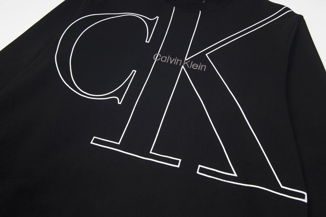 Calvin Klein Monogram Logo Black Crewneck Sweater - 17