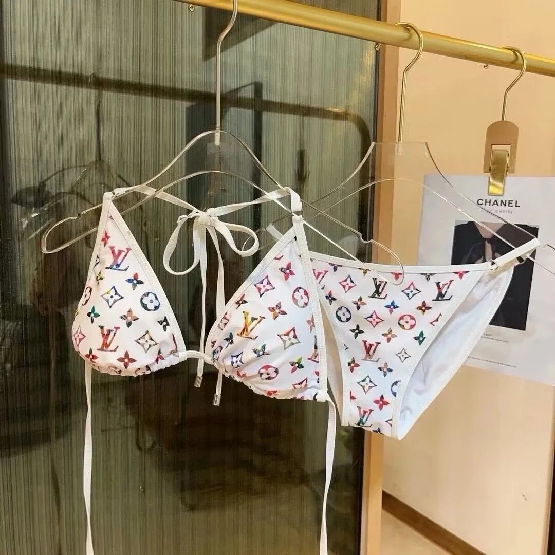 Fendi Swimwear Triangle Bikini Set with FF Motif — TH-020
