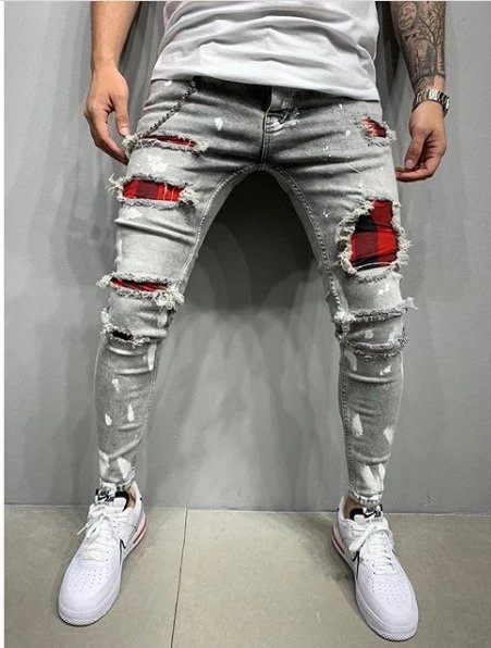 Off-White Distressed Patchwork Jeans Black - 29