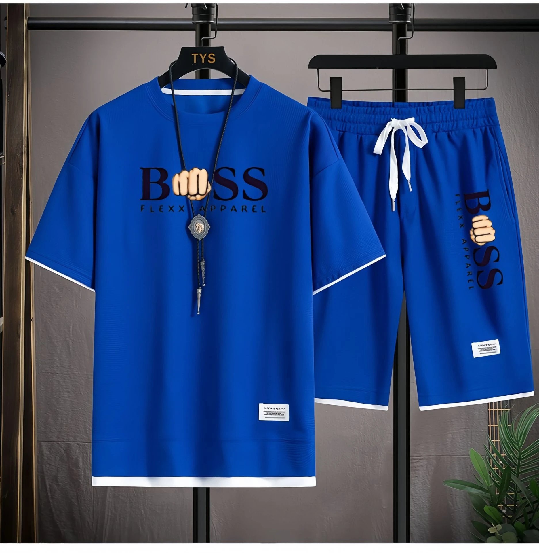 Tommy Hilfiger Matching Sets Short-Sleeve T-Shirt and Drawstring Shorts Set — BB-018
