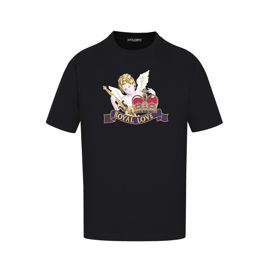 Dolce & Gabbana T-Shirts Graphic Print Crew Neck — AM-020