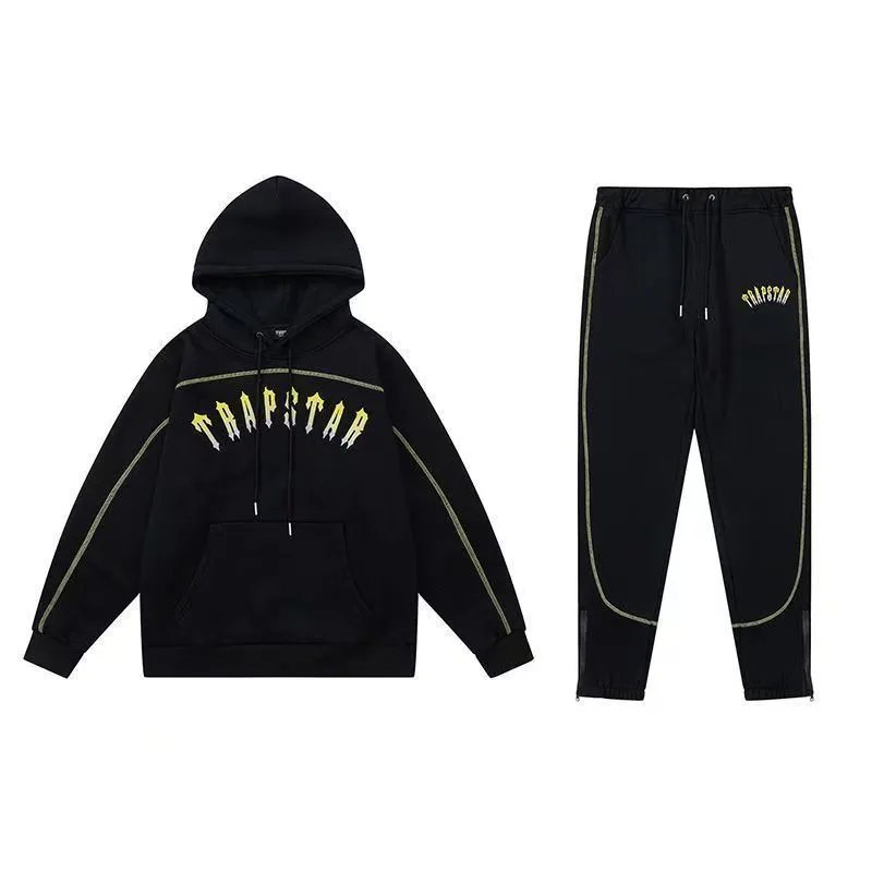 Travstar Logo Embroidered Black Sweatpants - 11
